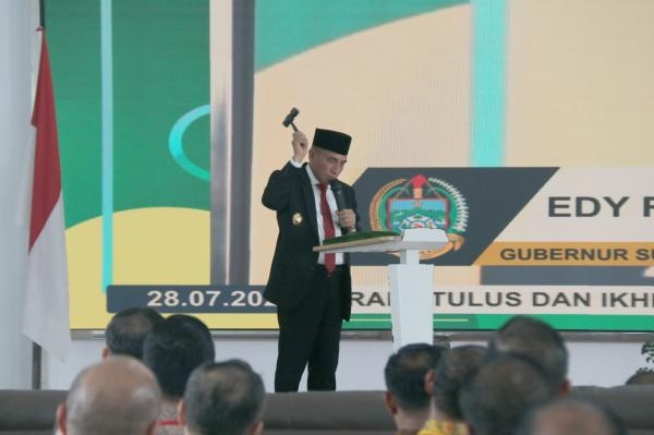  Penutupan PKN II di BPSDM Sumut, Gubernur Sebut Syarat Ideal Seorang Pemimpin Kepada Bawahan